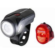 SIGMA Batterielampenset AURA 35 USB / NUGGET II